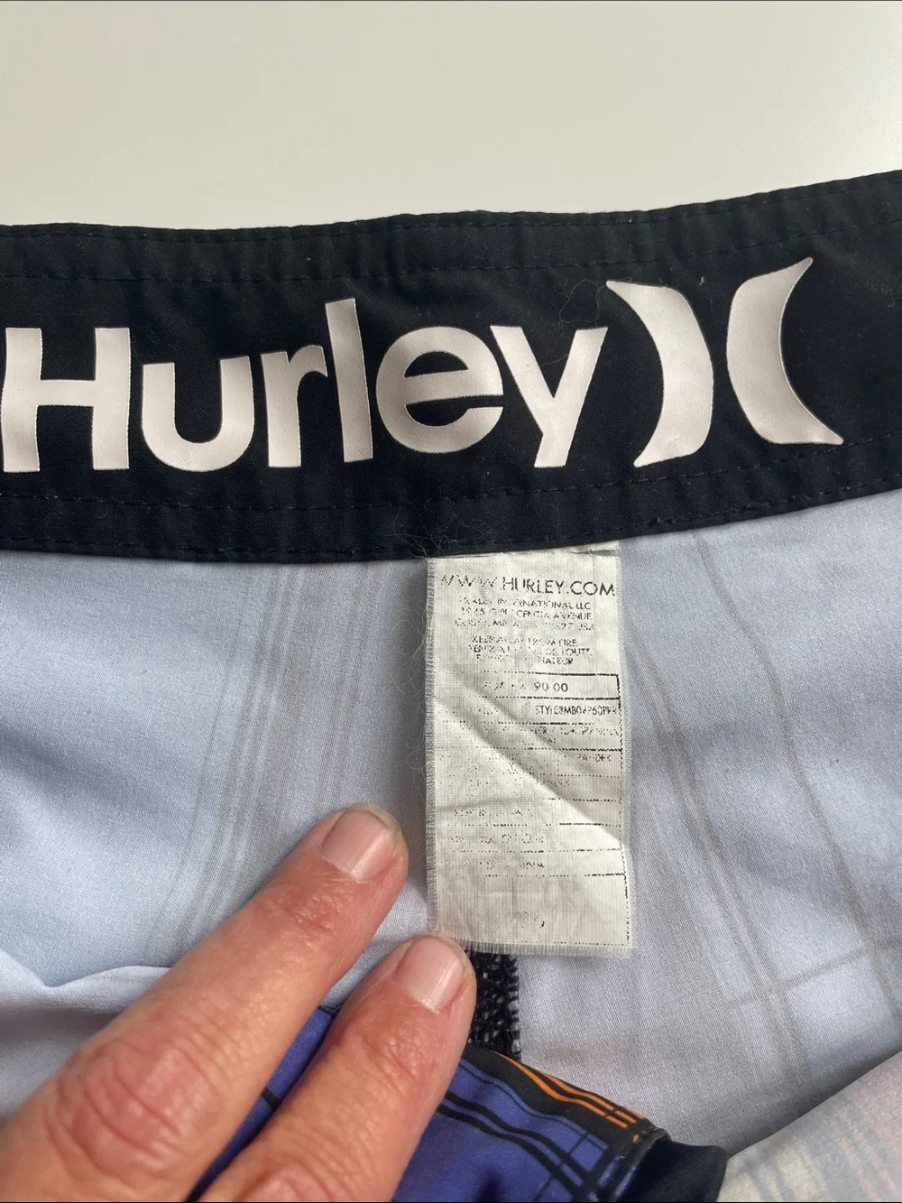 Hurley Men's Plaid Board Shorts - Blue/Orange/Yellow/Purple